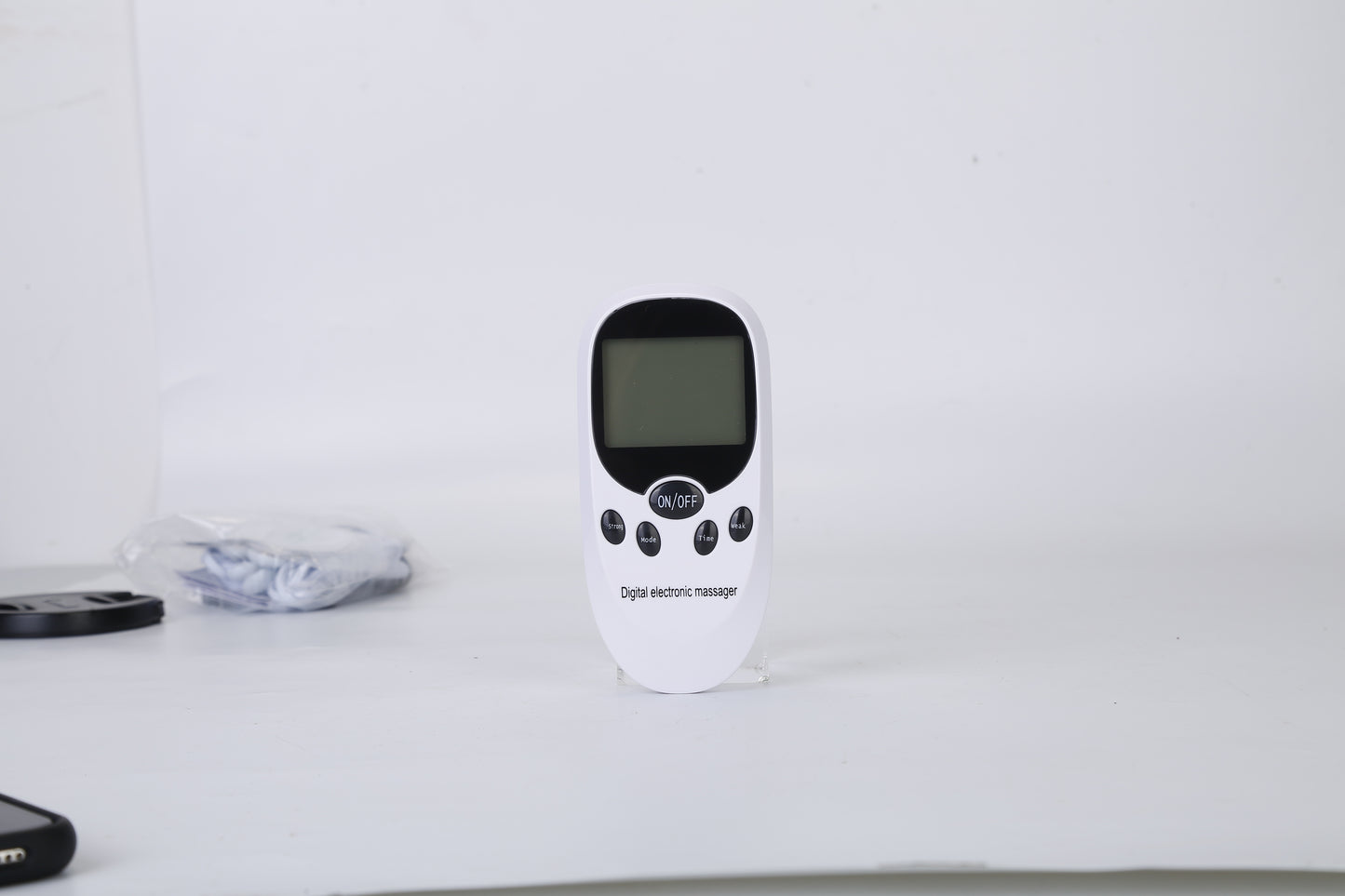 1Pc Electric Muscle Stimulator Dual Channels With 8 Electrode Pads Pulse Massager Pain Relief Therapy Tens Device